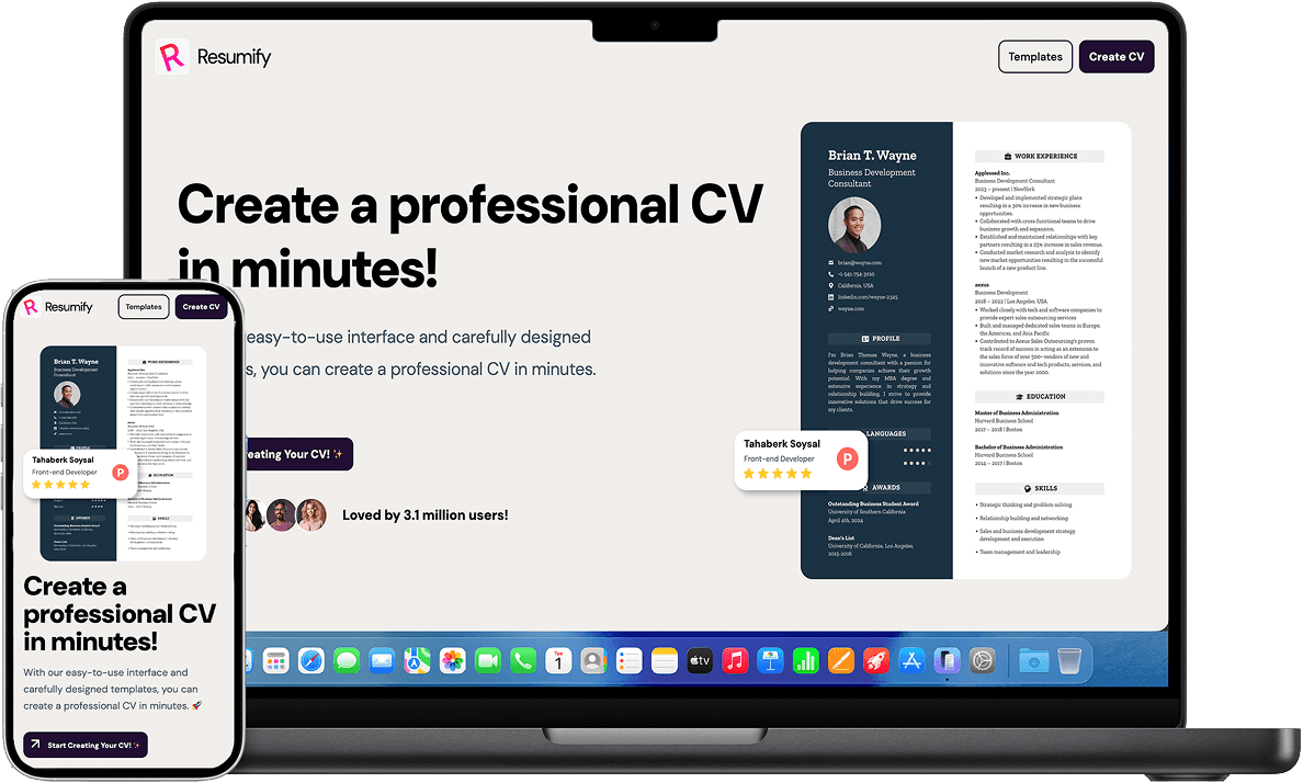 Resumify mockup
